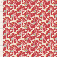 Tilda Jubilee Fabric Wildgarden Red TD100542