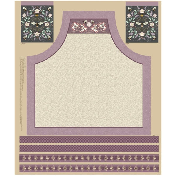 Lewis and Irene Honey Bee Apron Panel A655