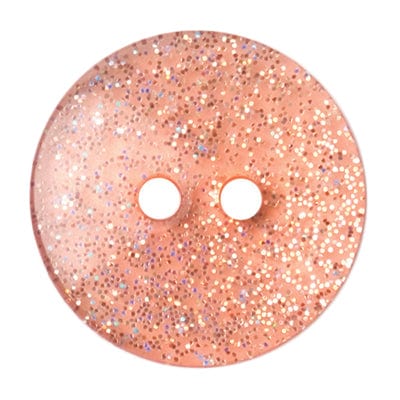 ABC Buttons Buttons Pink Glitter Button 18mm  - The Sewing Studio