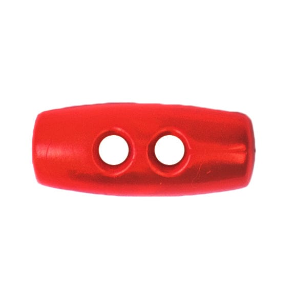 ABC Buttons Buttons Red Toggle 15mm  - The Sewing Studio