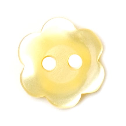 ABC Buttons Buttons Yellow Flower Button 11mm  - The Sewing Studio