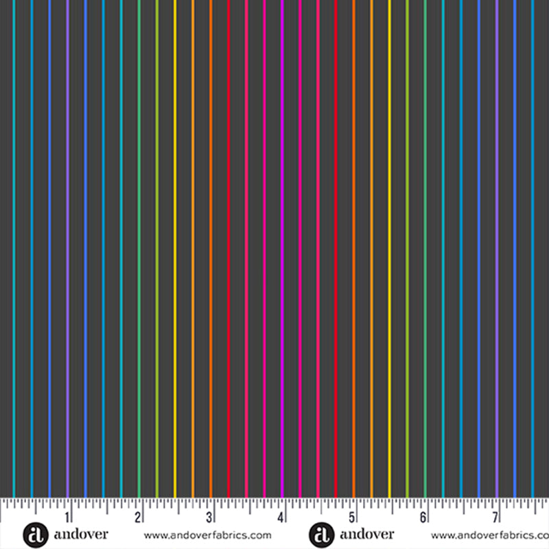 Andover Colour Wheel Spectrum Stripe Night A-1447-K Main Image