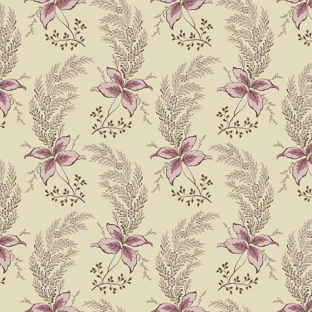 Andover Fabric Makower English Garden Orchid Sugar And Cream 2-793-LE