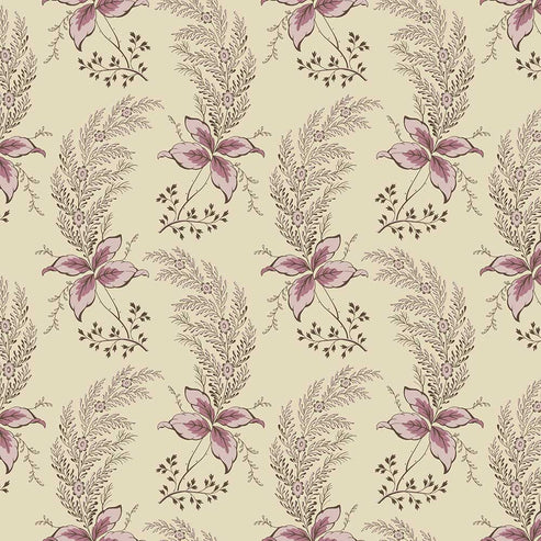 Andover Fabric Makower English Garden Orchid Sugar And Cream 2-793-LE