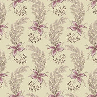 Andover Fabric Makower English Garden Orchid Sugar And Cream 2-793-LE