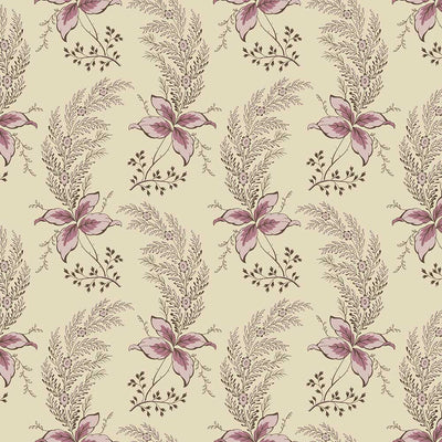 Andover Fabric Makower English Garden Orchid Sugar And Cream 2-793-LE