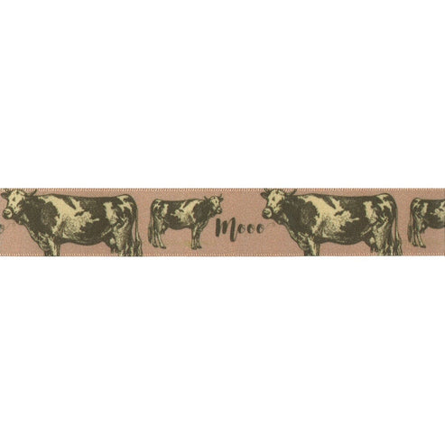 Berisfords Ribbon Cow Mauve Satin Ribbon: 25mm wide. Price per metre.  - The Sewing Studio