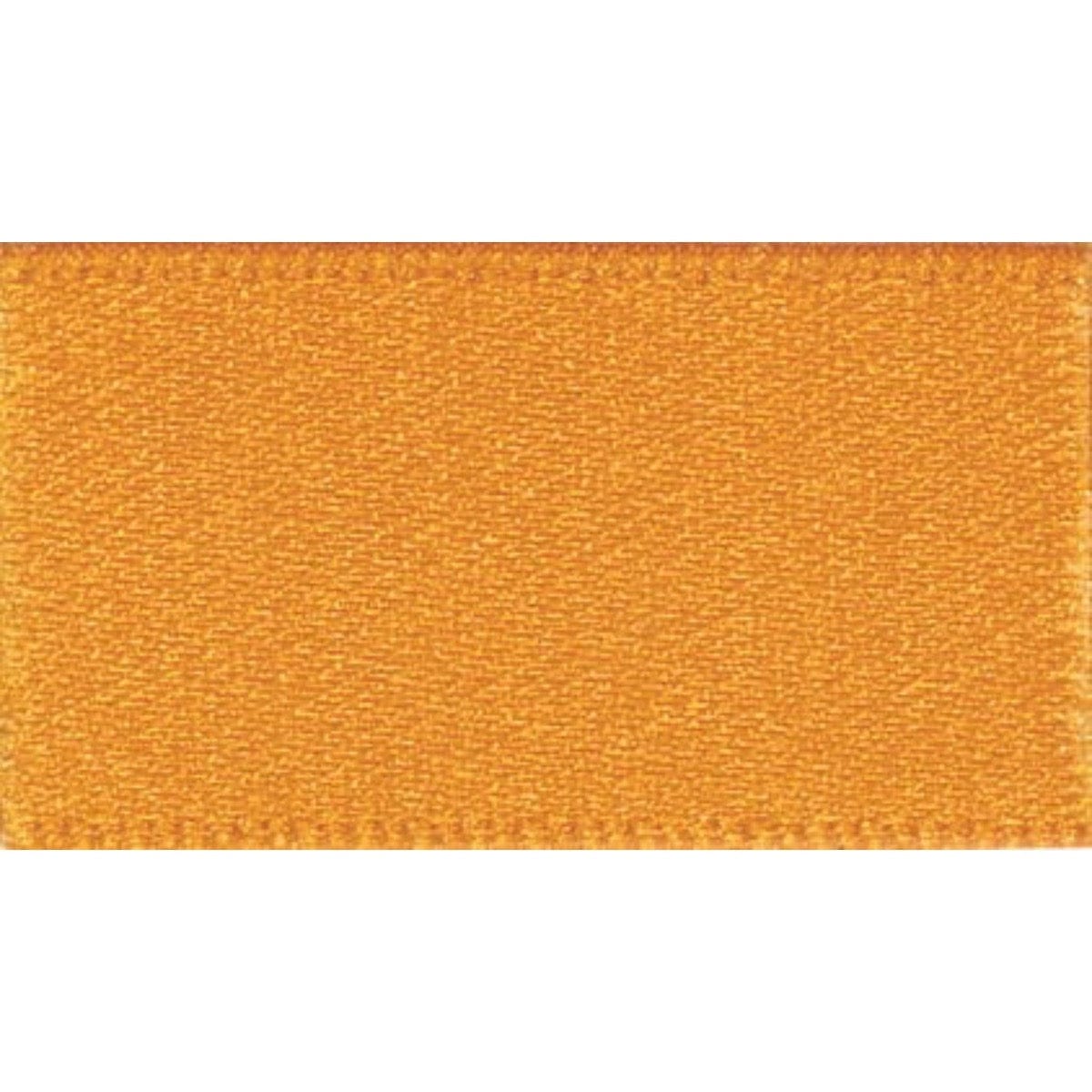 Berisfords Ribbon Double Faced Satin Marigold Orange: 7mm wide. Price per metre.  - The Sewing Studio