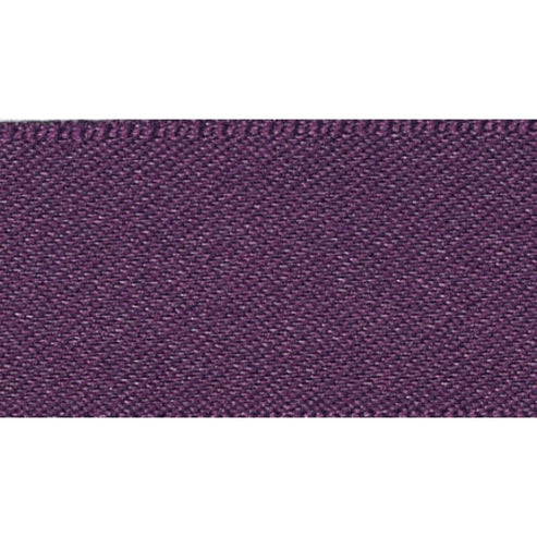 Berisfords Ribbon Double Faced Satin Ribbon: Blackberry Purple: 10mm wide. Price per metre.  - The Sewing Studio