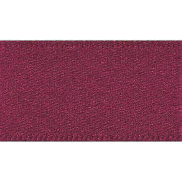 Berisfords Ribbon Double Faced Satin Ribbon Burgundy Red: 10mm wide. Price per metre.  - The Sewing Studio for sale UK - The Sewing Studio