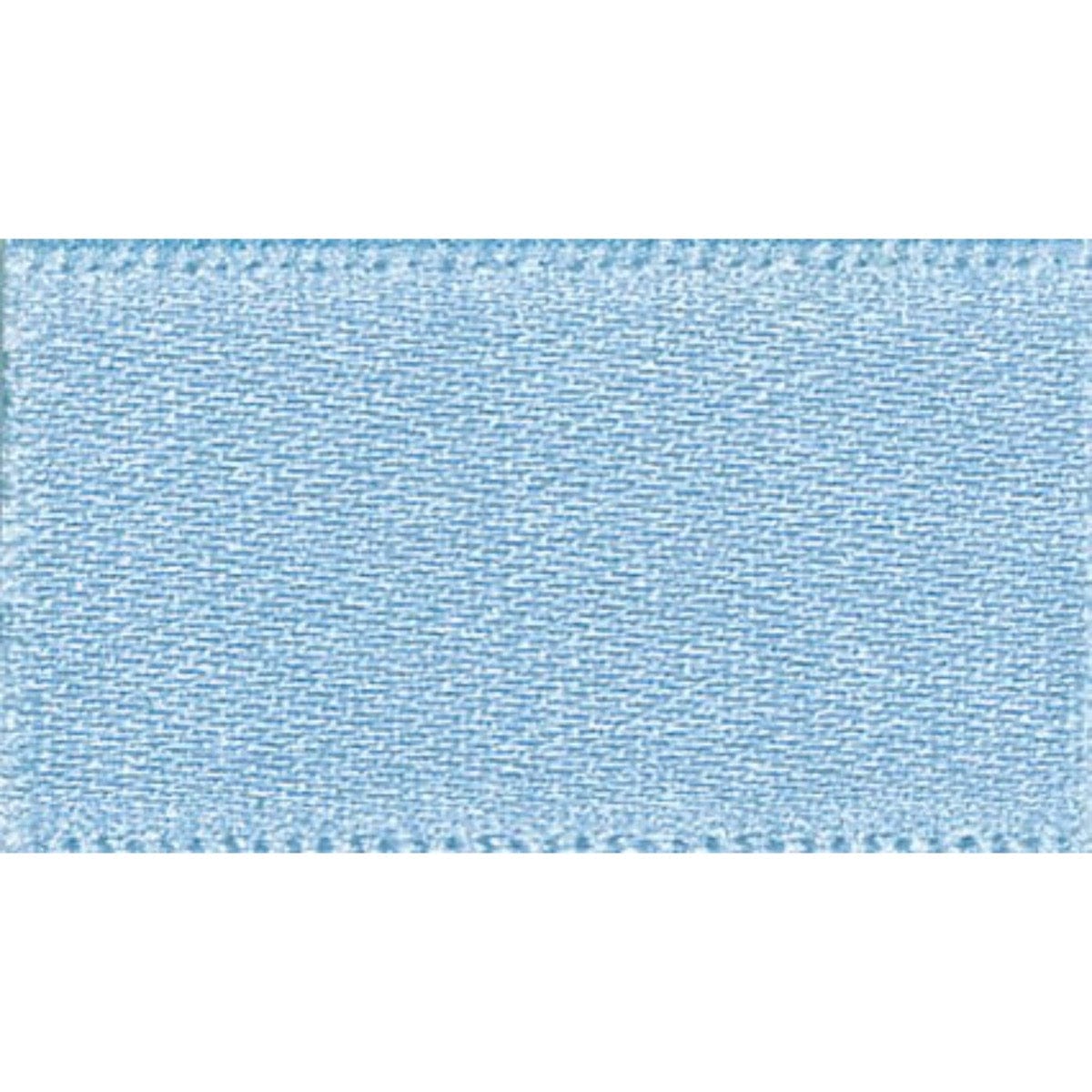 Berisfords Ribbon Double Faced Satin Ribbon Cornflower Blue: 15mm wide. Price per metre.  - The Sewing Studio