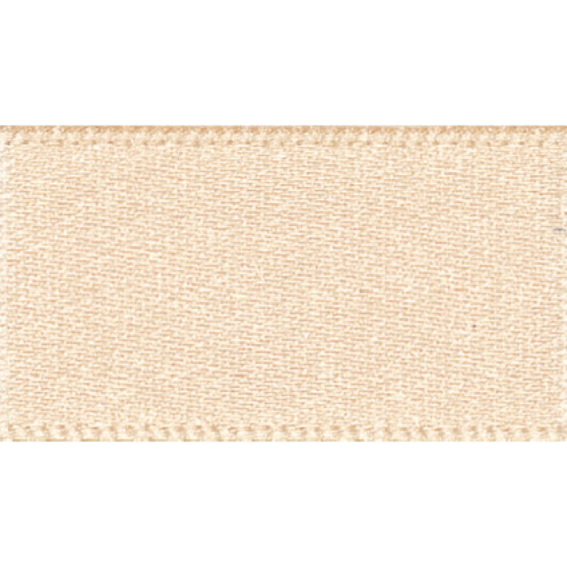 Berisfords Ribbon Double Faced Satin Ribbon Cream: 10mm wide. Price per metre.  - The Sewing Studio