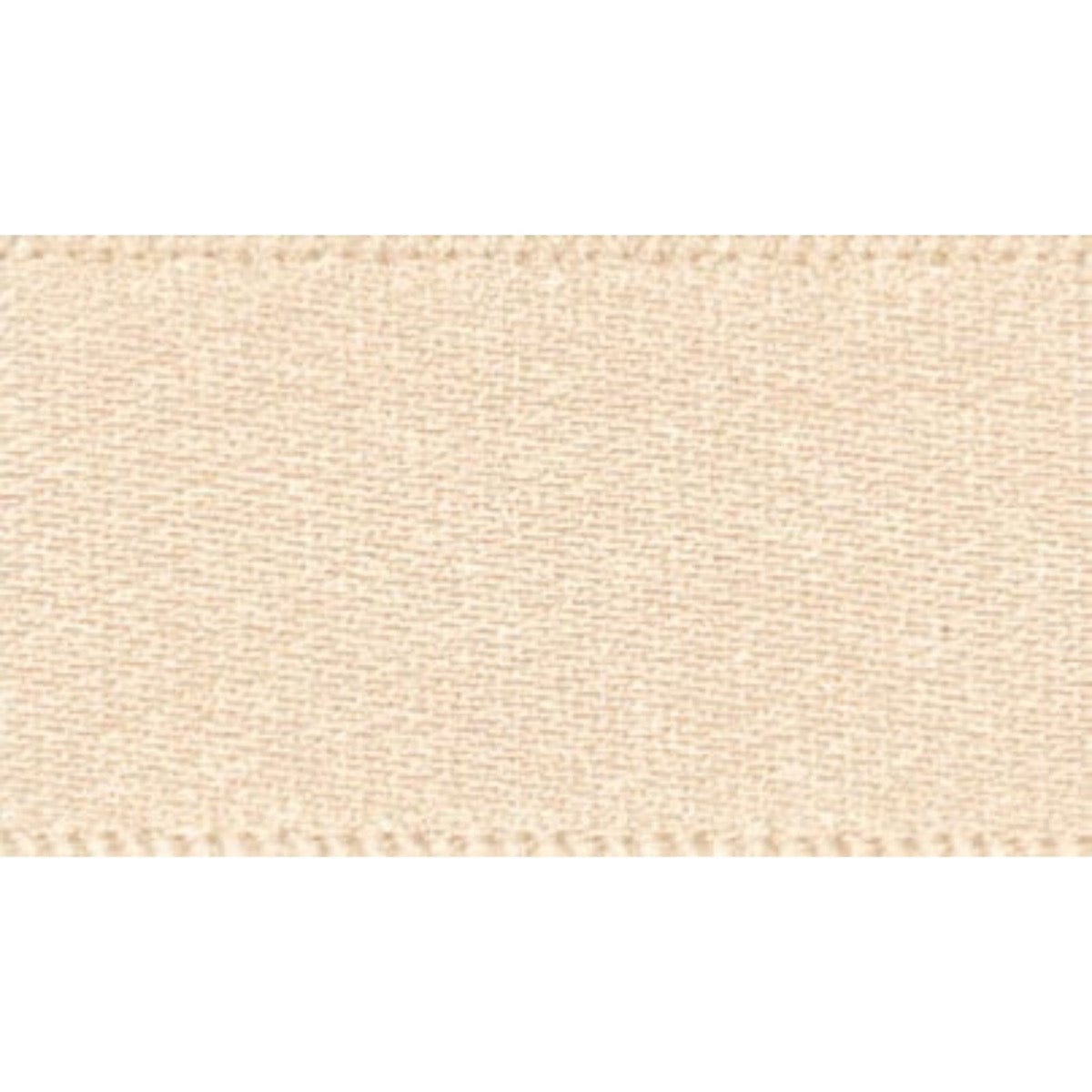 Berisfords Ribbon Double Faced Satin Ribbon Cream: 15mm wide. Price per metre.  - The Sewing Studio