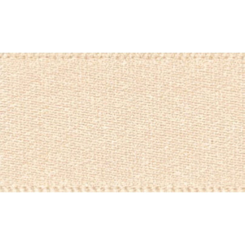 Berisfords Ribbon Double Faced Satin Ribbon Cream: 15mm wide. Price per metre.  - The Sewing Studio