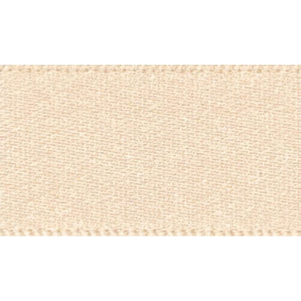 Berisfords Ribbon Double Faced Satin Ribbon Cream: 15mm wide. Price per metre.  - The Sewing Studio