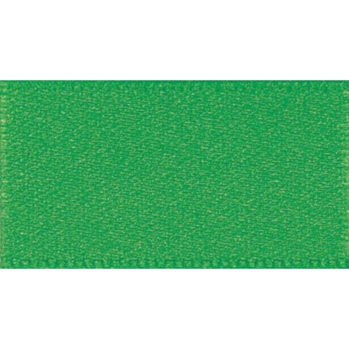 Berisfords Ribbon Double Faced Satin Ribbon Emerald Green: 10mm wide. Price per metre.  - The Sewing Studio