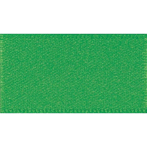 Berisfords Ribbon Double Faced Satin Ribbon Emerald Green: 10mm wide. Price per metre.  - The Sewing Studio