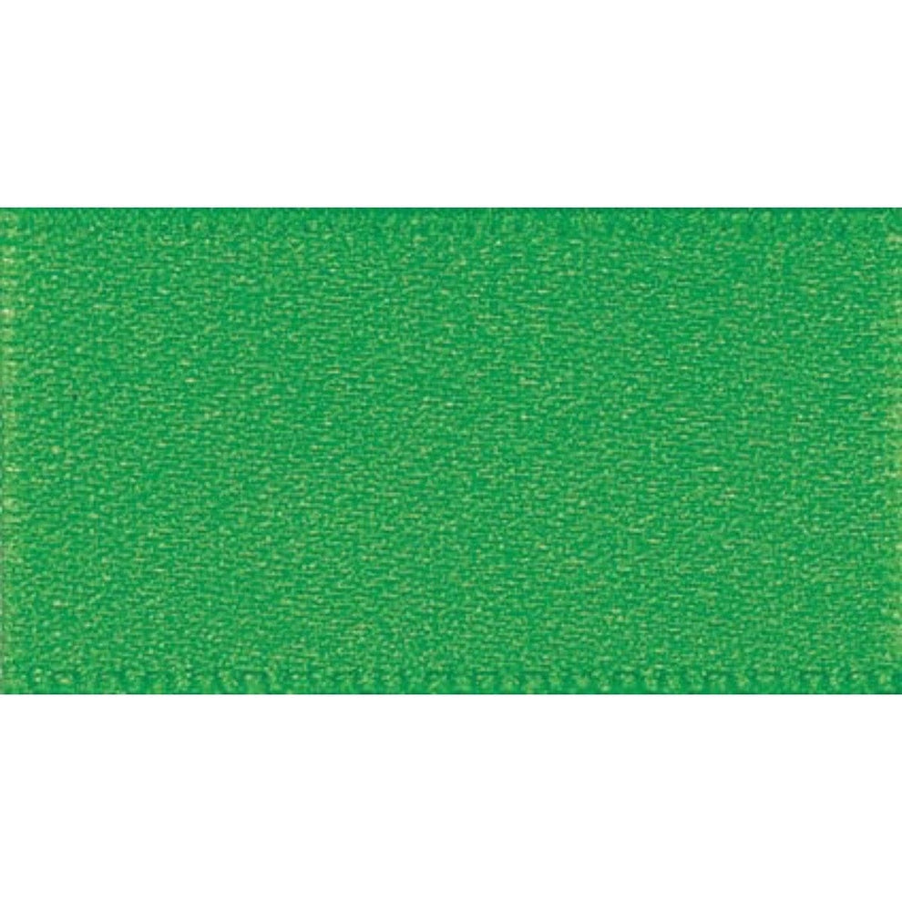 Berisfords Ribbon Double Faced Satin Ribbon Emerald Green: 10mm wide. Price per metre.  - The Sewing Studio