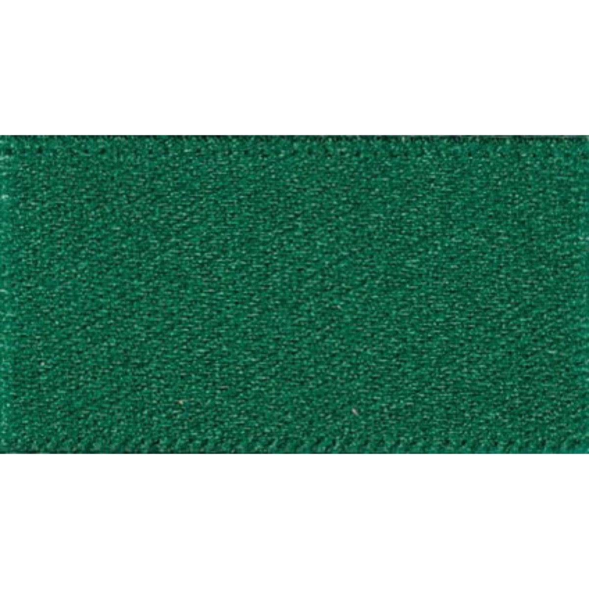 Berisfords Ribbon Double Faced Satin Ribbon Forest Green: 35mm wide. Price per metre.  - The Sewing Studio