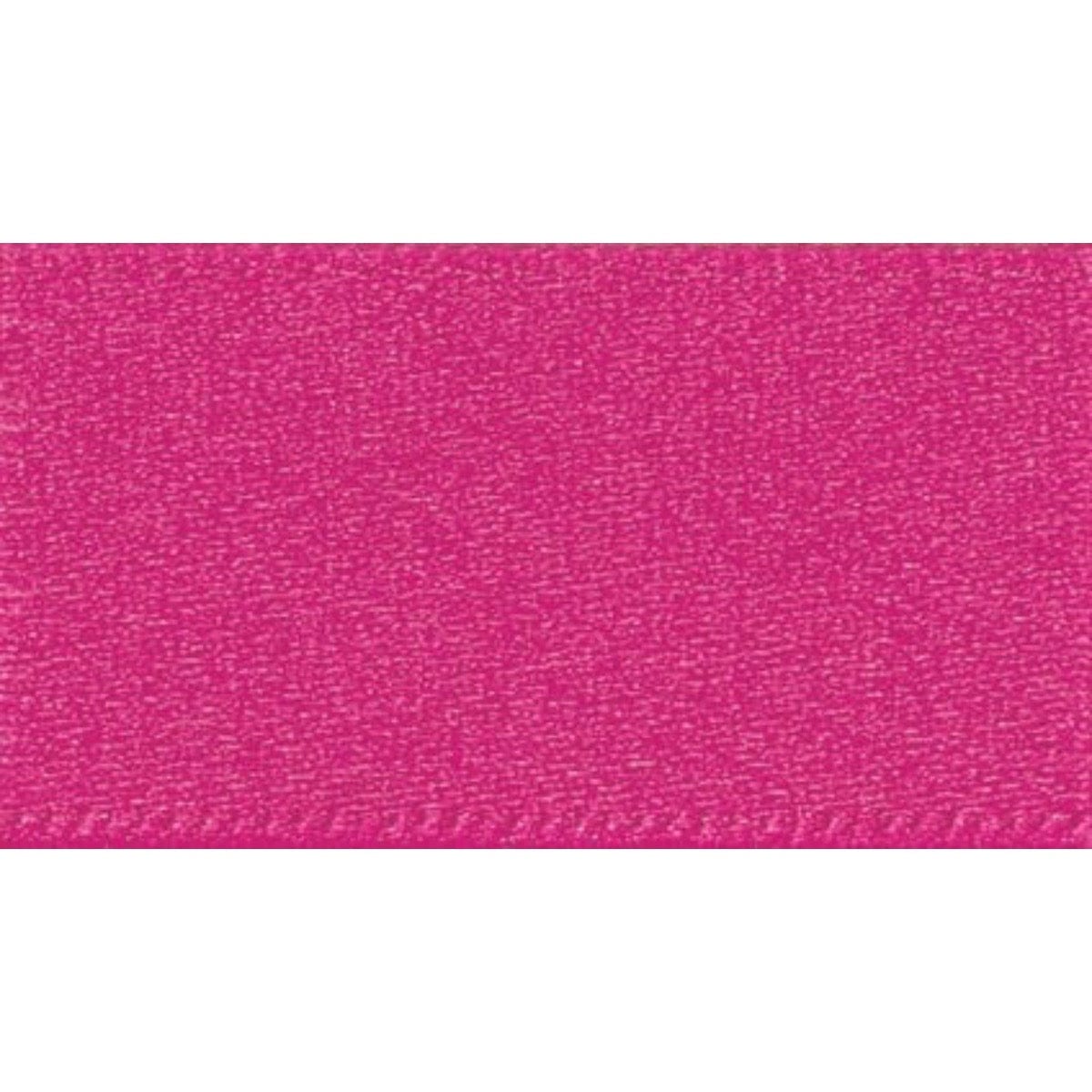 Berisfords Ribbon Double Faced Satin Ribbon Fuchsia Pink: 10mm wide. Price per metre.  - The Sewing Studio