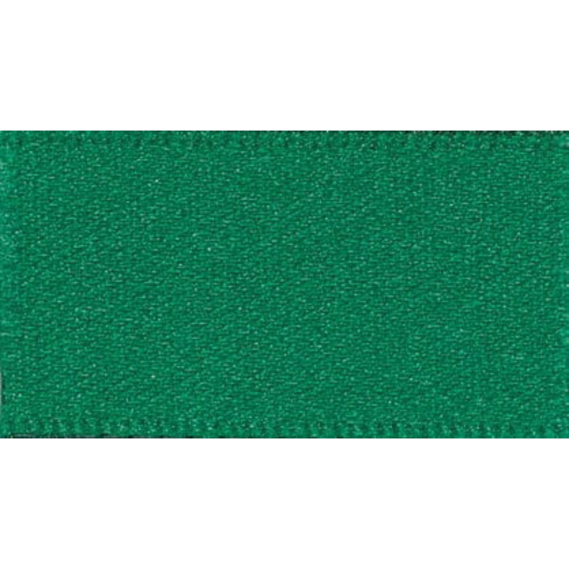 Berisfords Ribbon Double Faced Satin Ribbon Hunter Green: 10mm wide. Price per metre.  - The Sewing Studio