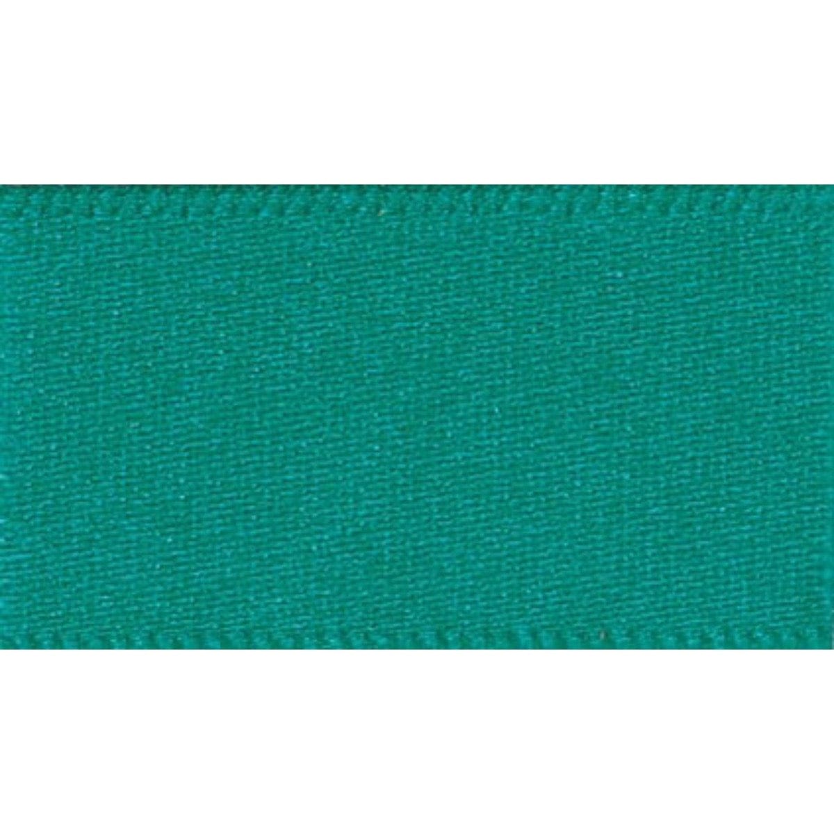 Berisfords Ribbon Double Faced Satin Ribbon Jade Green: 15mm wide. Price per metre.  - The Sewing Studio