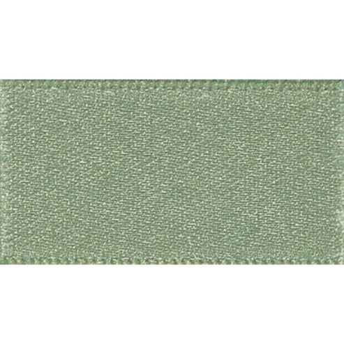 Berisfords Ribbon Double Faced Satin Ribbon Khaki Green: 10mm Wide. Price per metre.  - The Sewing Studio