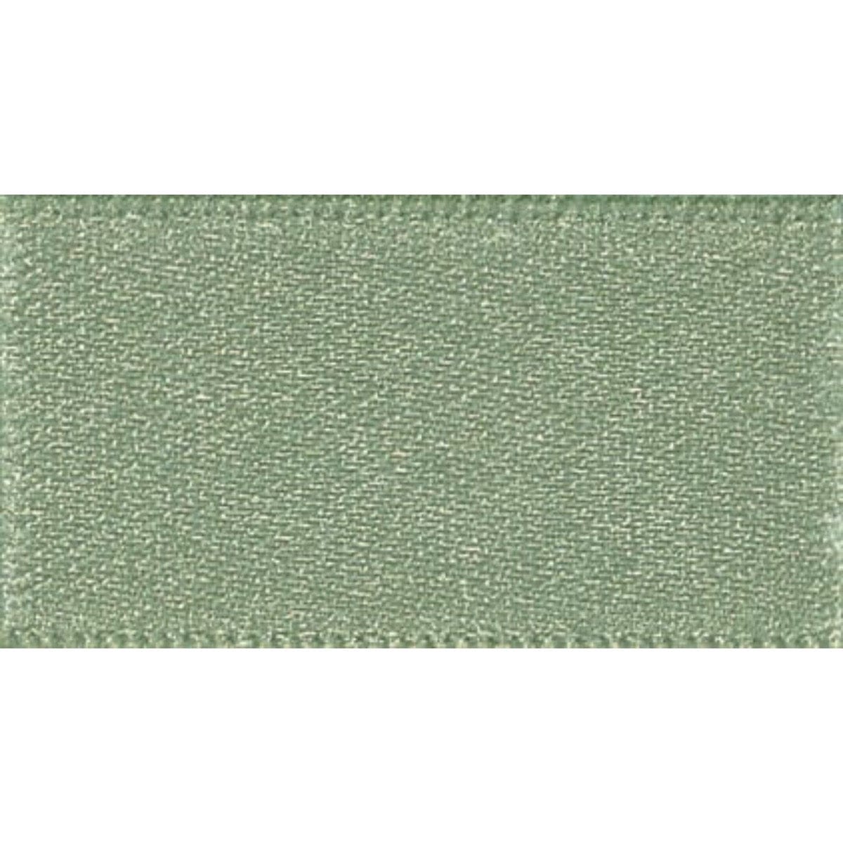 Berisfords Ribbon Double Faced Satin Ribbon Khaki Green: 15mm Wide. Price per metre.  - The Sewing Studio