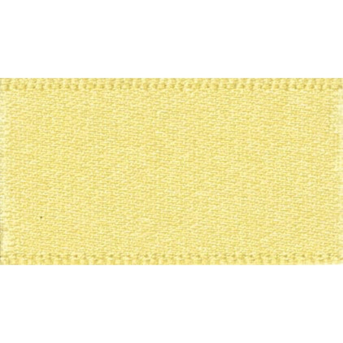 Berisfords Ribbon Double Faced Satin Ribbon Lemon Yellow: 10mm wide. Price per metre.  - The Sewing Studio