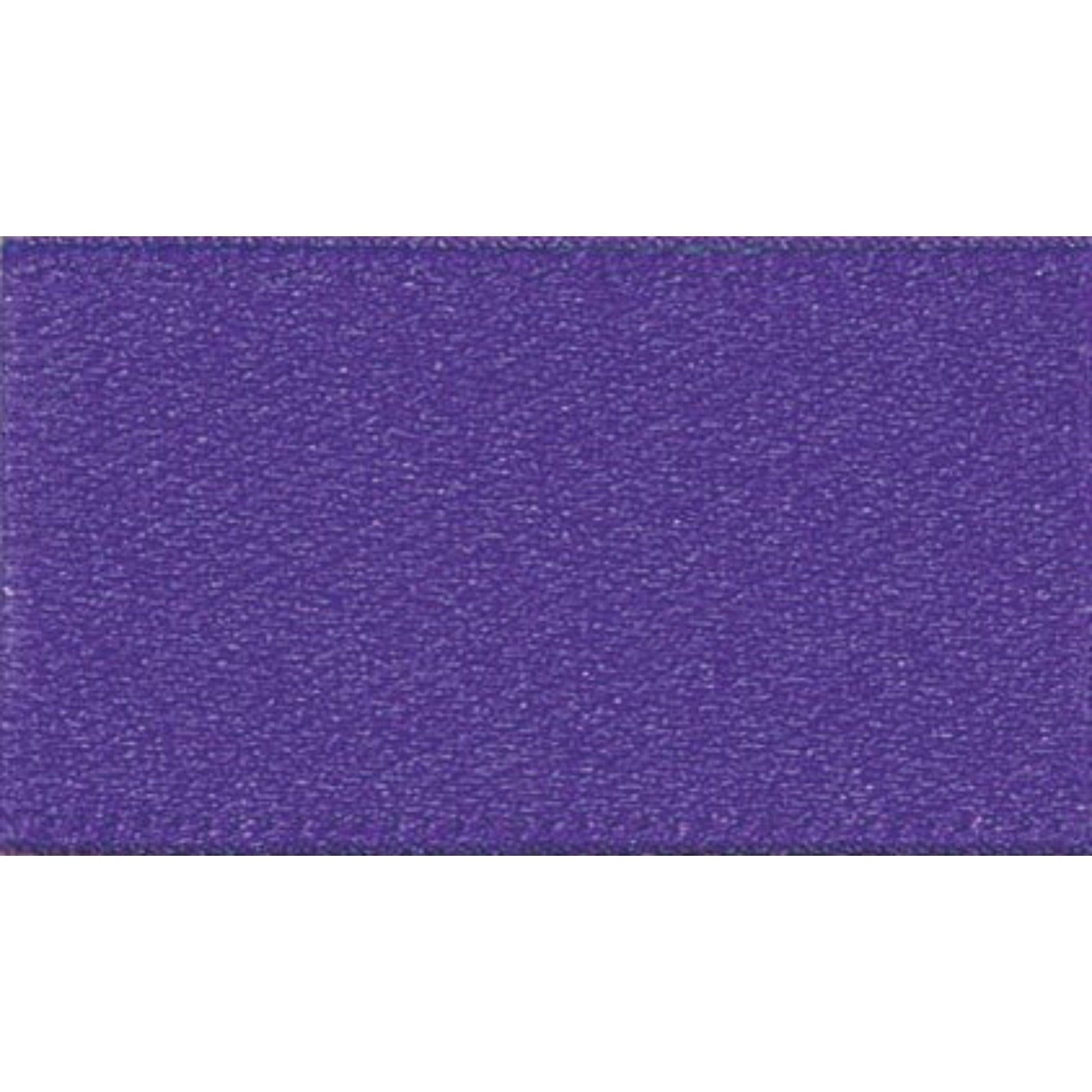 Berisfords Ribbon Double Faced Satin Ribbon: Liberty Purple: 10mm wide. Price per metre.  - The Sewing Studio