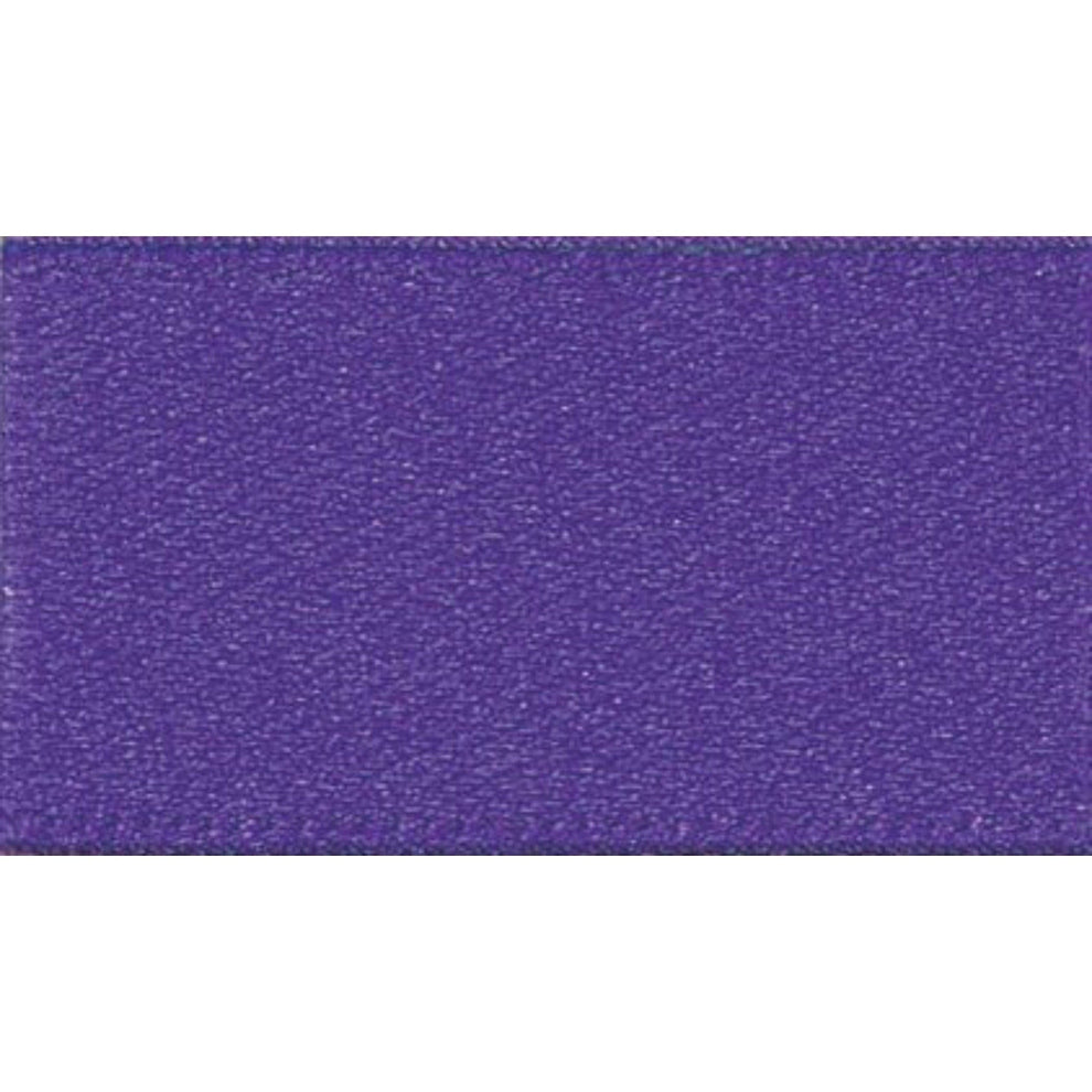 Berisfords Ribbon Double Faced Satin Ribbon: Liberty Purple: 10mm wide. Price per metre.  - The Sewing Studio