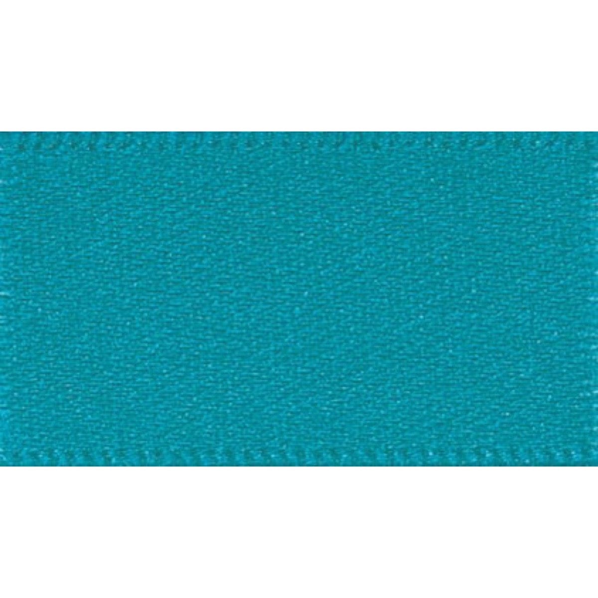 Berisfords Ribbon Double Faced Satin Ribbon Malibu Blue: 15mm wide. Price per metre.  - The Sewing Studio