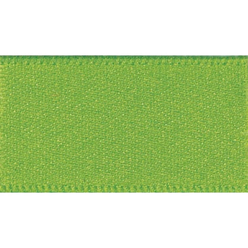 Berisfords Ribbon Double Faced Satin Ribbon: Meadow Green: 10mm wide. Price per metre.  - The Sewing Studio