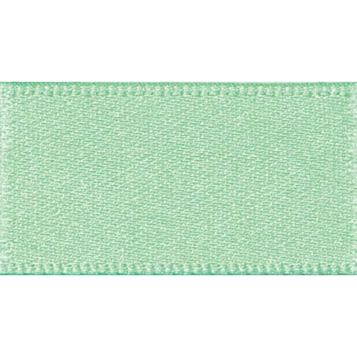 Berisfords Ribbon Double Faced Satin Ribbon: Mint Green: 15mm wide. Price per metre.  - The Sewing Studio