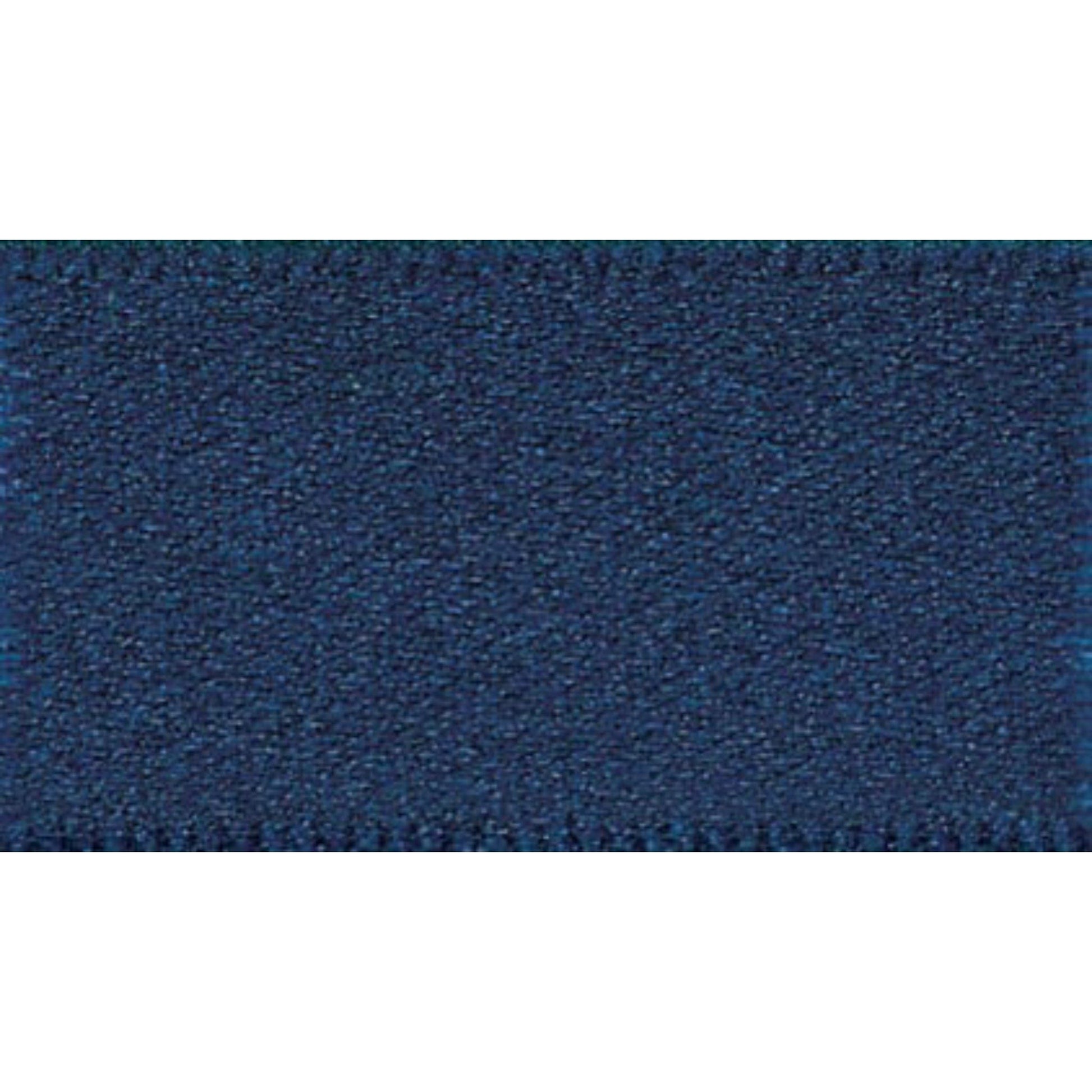 Berisfords Ribbon Double Faced Satin Ribbon: Navy Blue: 10mm wide. Price per metre.  - The Sewing Studio