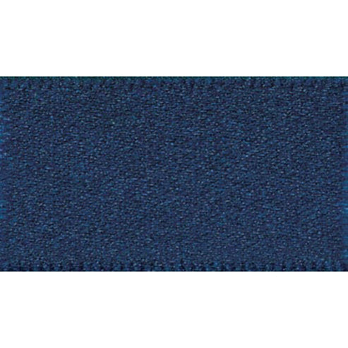 Berisfords Ribbon Double Faced Satin Ribbon: Navy Blue: 10mm wide. Price per metre.  - The Sewing Studio