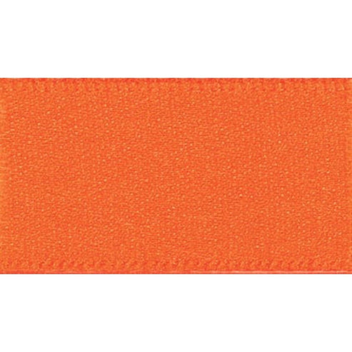 Berisfords Ribbon Double Faced Satin Ribbon: Orange Delight: 15mm Wide. Price per metre.  - The Sewing Studio