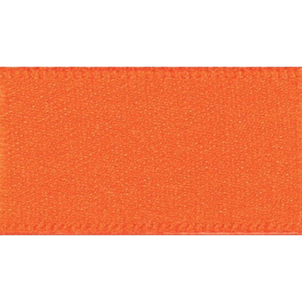 Berisfords Ribbon Double Faced Satin Ribbon: Orange Delight: 15mm Wide. Price per metre.  - The Sewing Studio