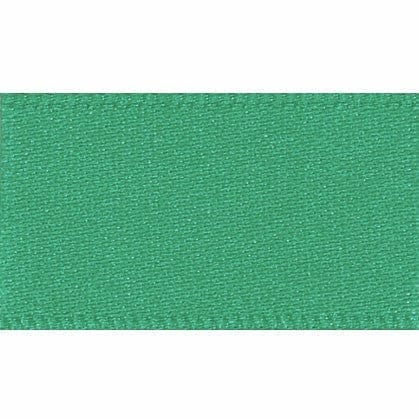 Berisfords Ribbon Double Faced Satin Ribbon Parakeet Green: 15mm wide. Price per metre.  - The Sewing Studio