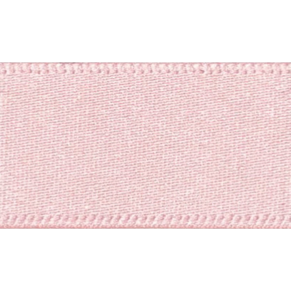 Berisfords Ribbon Double Faced Satin Ribbon Pink Azalea: 25mm wide. Price per metre.