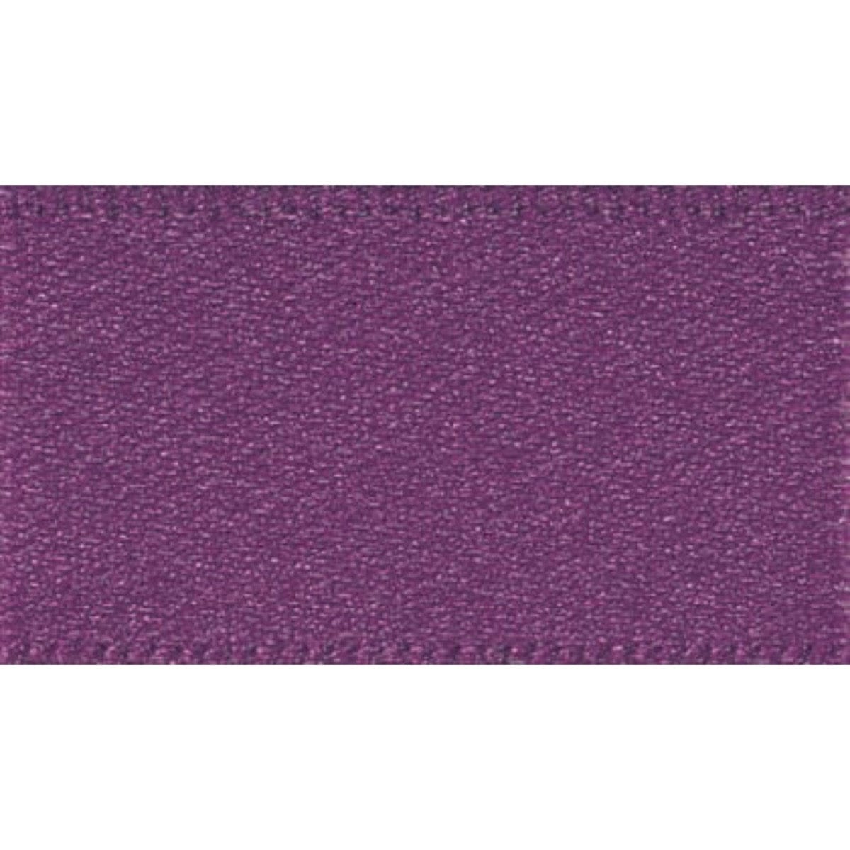 Berisfords Ribbon Double Faced Satin Ribbon Plum Purple: 10mm Wide. Price per metre.  - The Sewing Studio