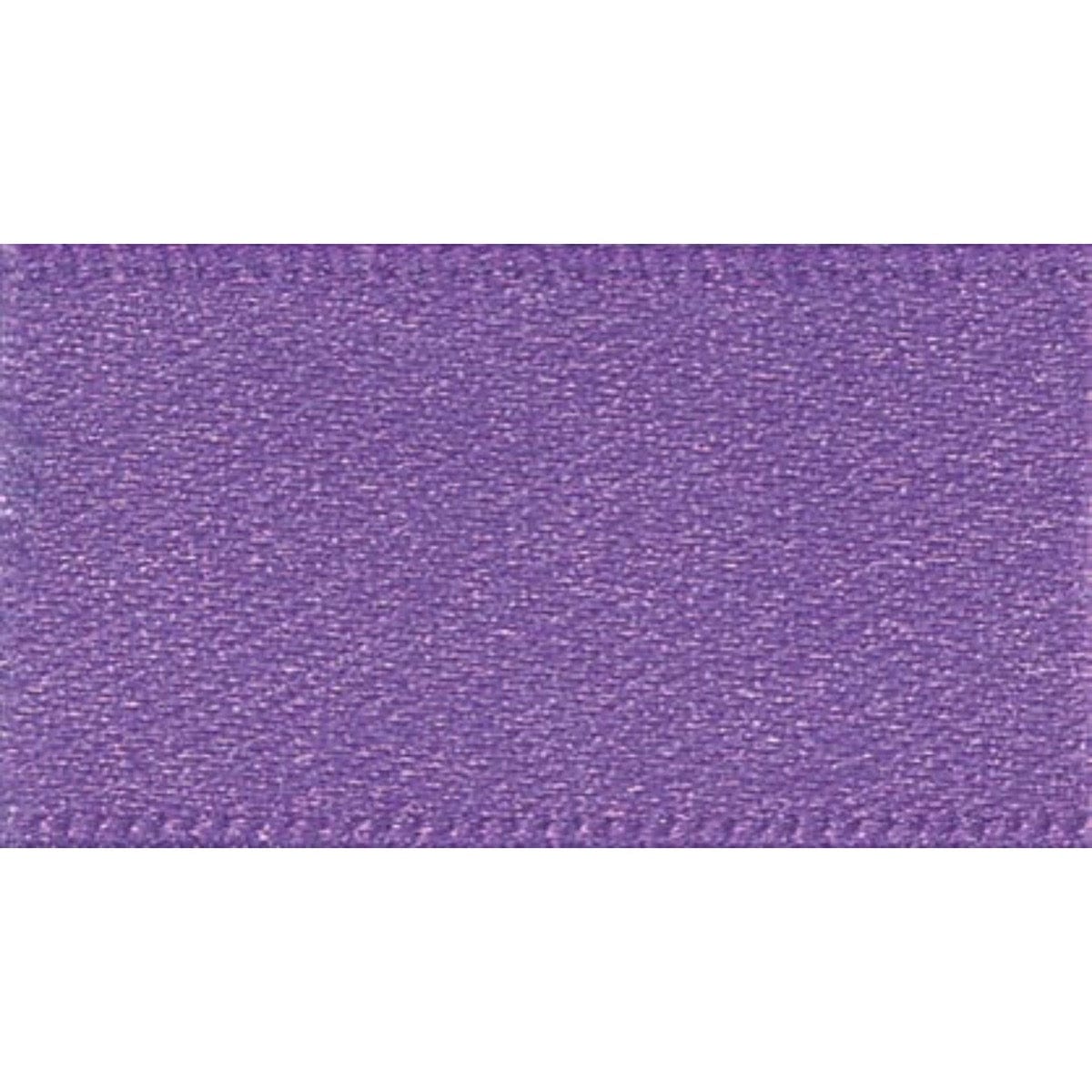 Berisfords Ribbon Double Faced Satin Ribbon Purple: 35mm wide. Price per metre.  - The Sewing Studio