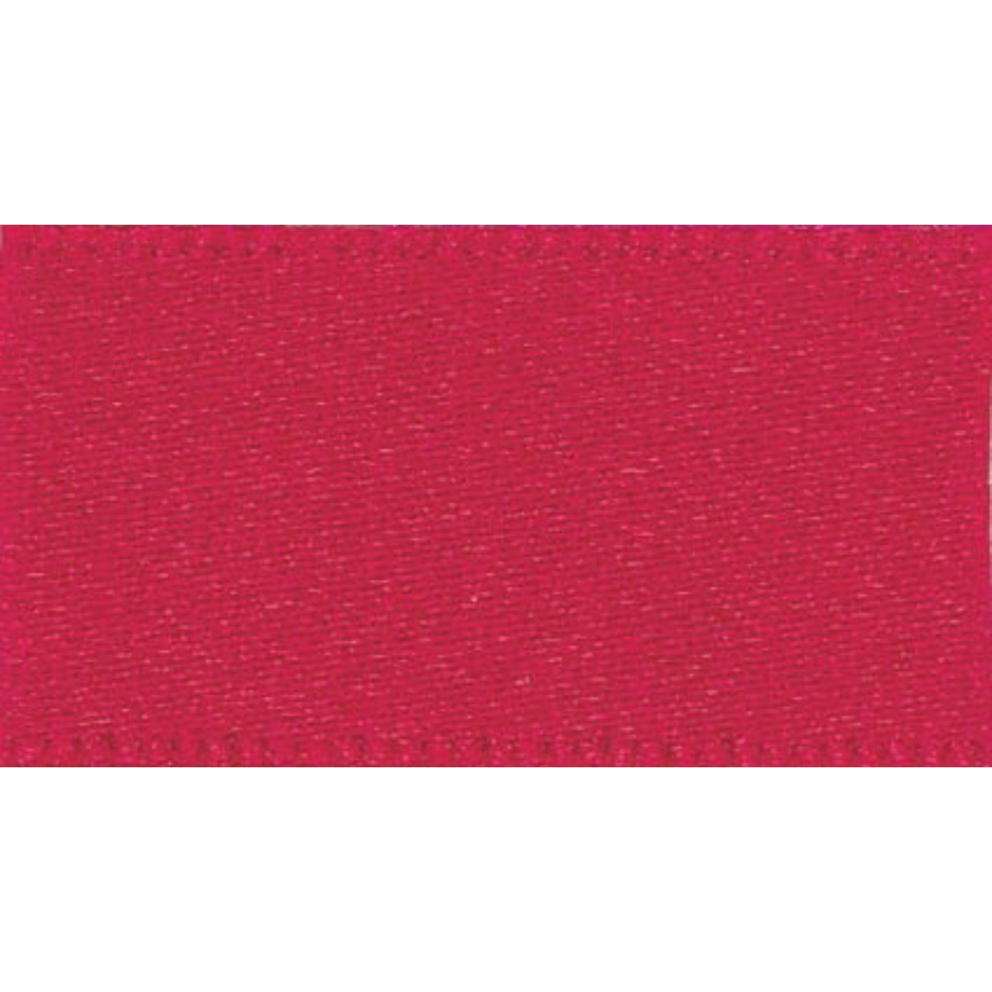 Berisfords Ribbon Double Faced Satin Ribbon: Red: 10mm Wide. Price per metre.  - The Sewing Studio