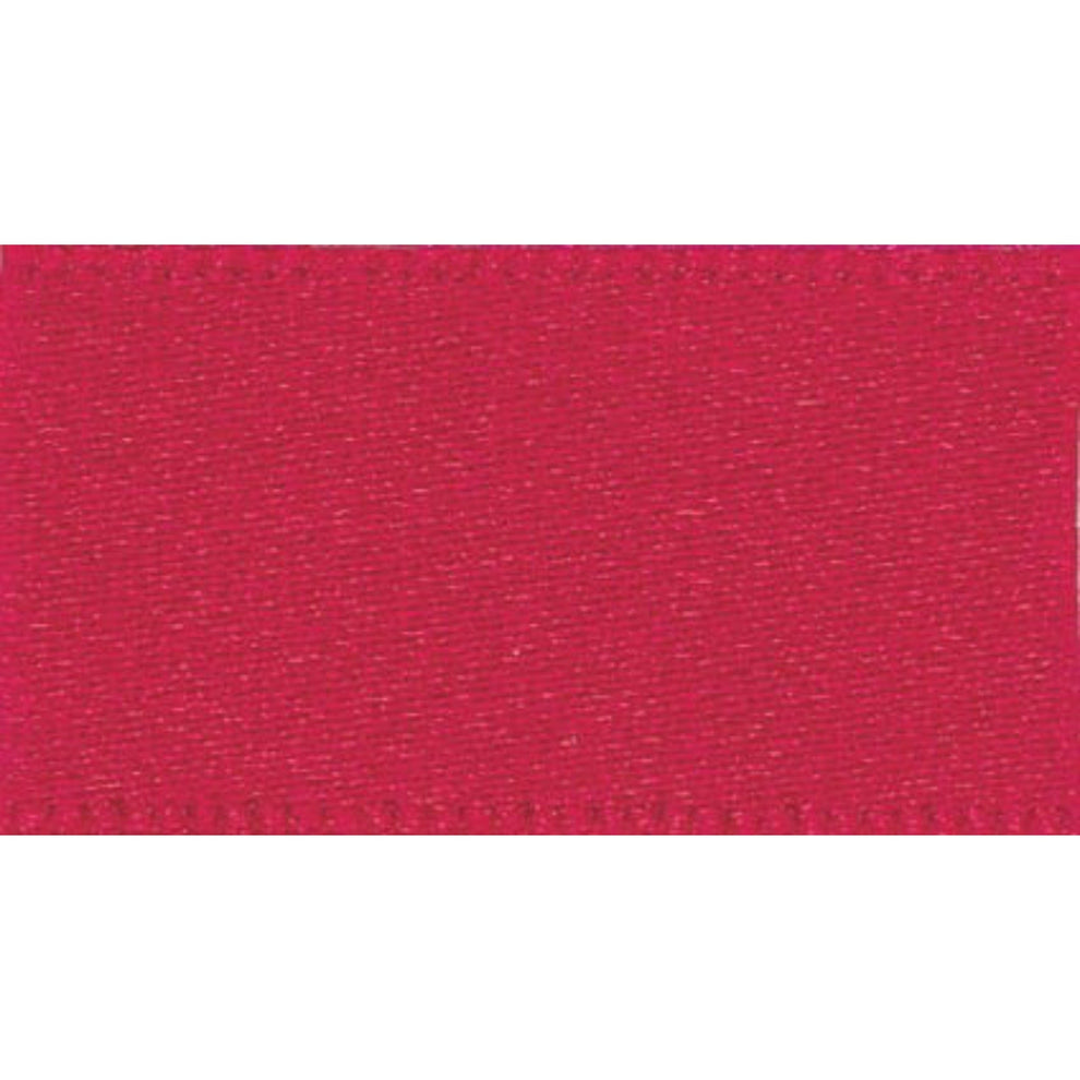 Berisfords Ribbon Double Faced Satin Ribbon: Red: 15mm Wide. Price per metre.  - The Sewing Studio