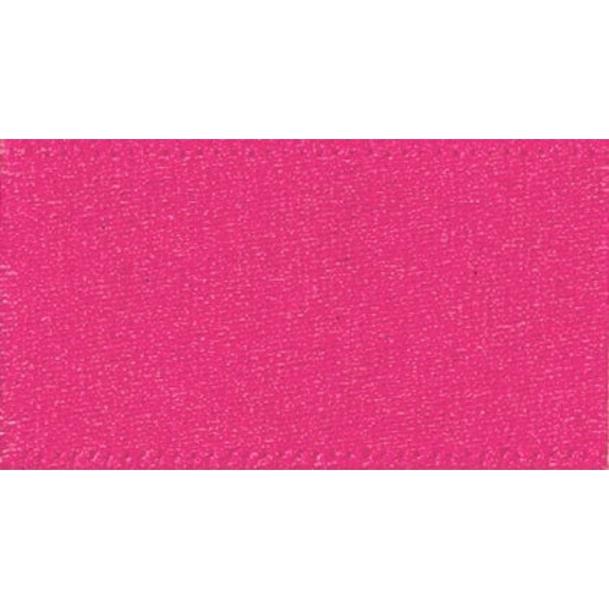 Berisfords Ribbon Double Faced Satin Ribbon Shocking Pink: 15mm wide. Price per metre.  - The Sewing Studio