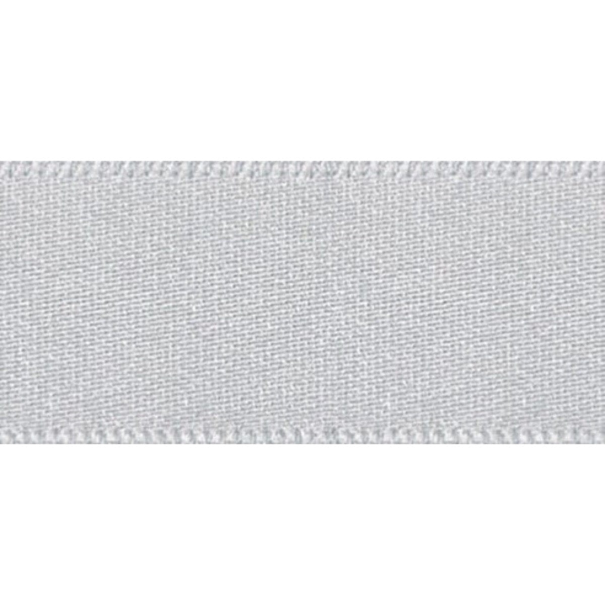 Berisfords Ribbon Double Faced Satin Ribbon Silver Grey: 15mm Wide. Price per metre.  - The Sewing Studio