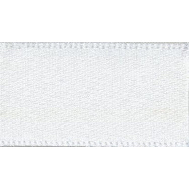 Berisfords Ribbon Double Faced Satin Ribbon: White: 10mm wide. Price per metre.  - The Sewing Studio for sale UK - The Sewing Studio