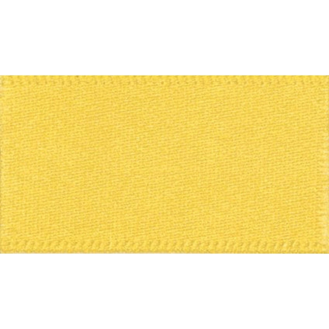 Berisfords Ribbon Double Faced Satin Ribbon Yellow: 25mm wide. Price per metre.  - The Sewing Studio