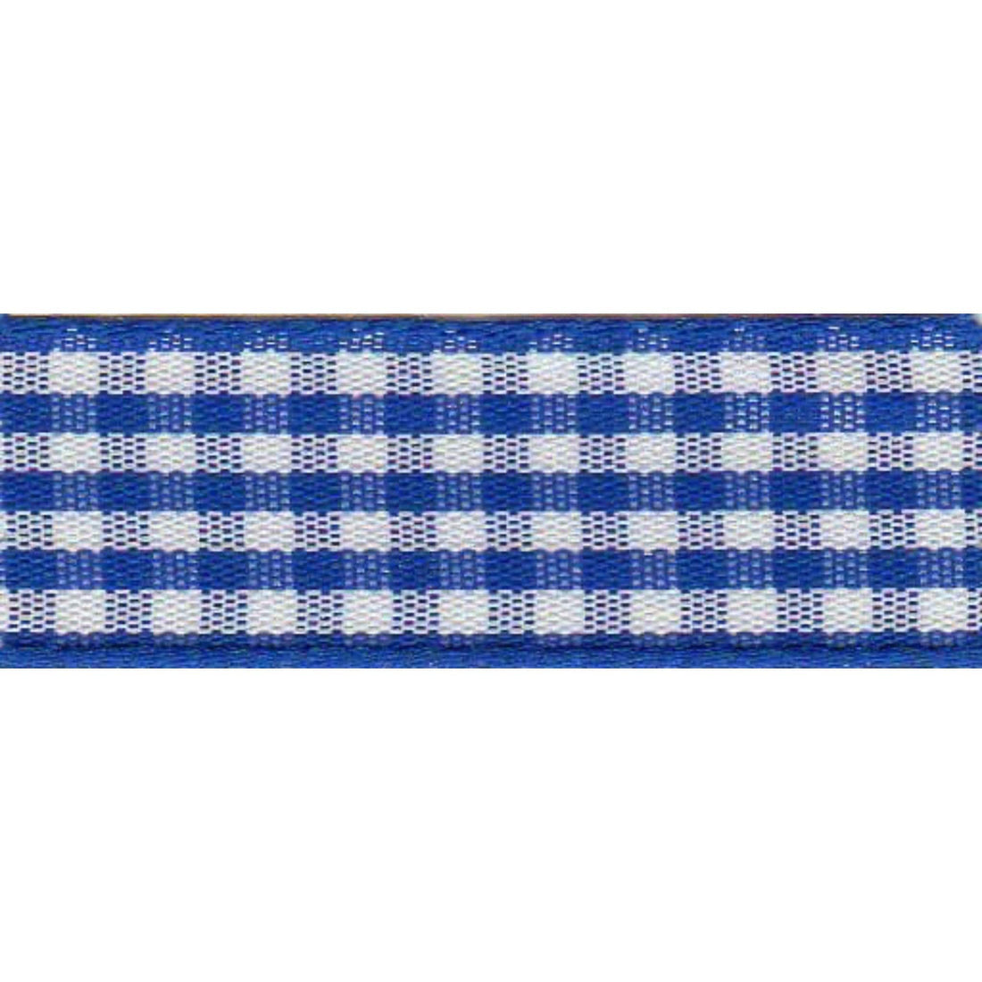 Berisfords Ribbon Gingham Ribbon: 15mm: Royal. Price per metre.  - The Sewing Studio