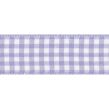 Berisfords Ribbon Gingham Ribbon: Orchid Purple: 25mm wide. Price per metre.  - The Sewing Studio for sale UK - The Sewing Studio